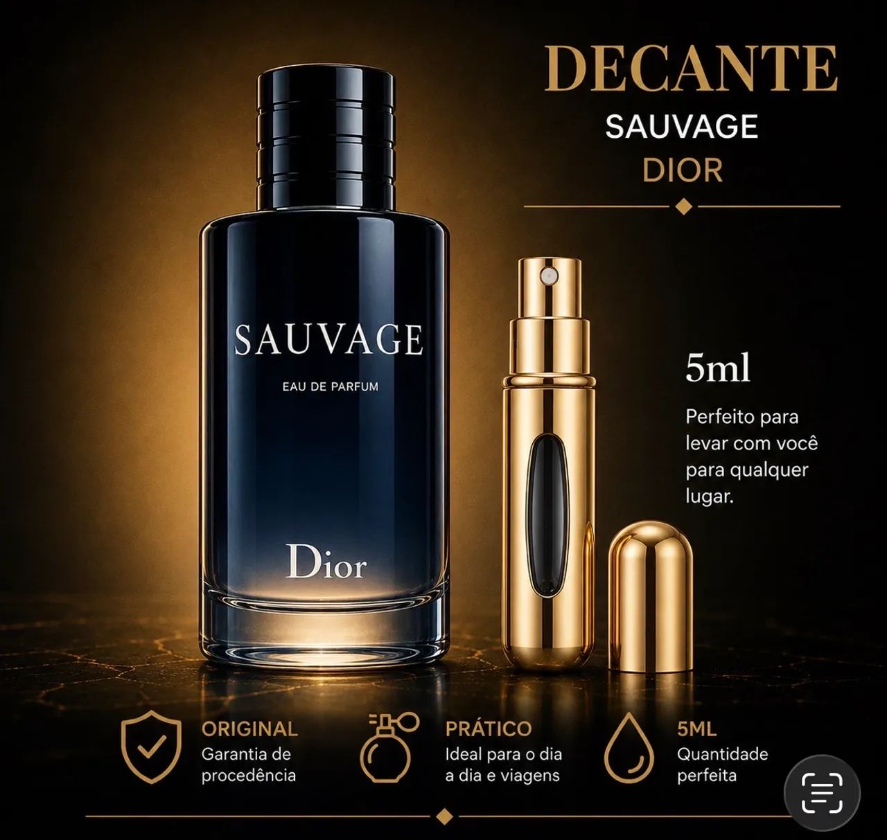 Sauvage 5ml - Perfume 100% Original