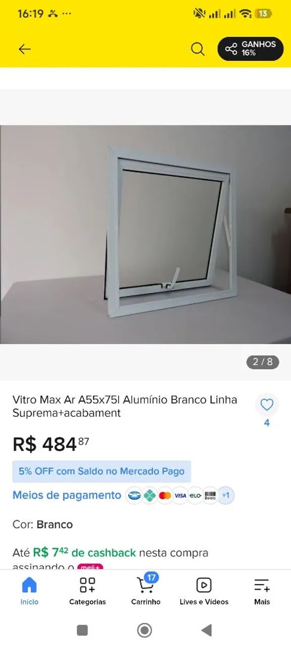 Janela de alumínio 