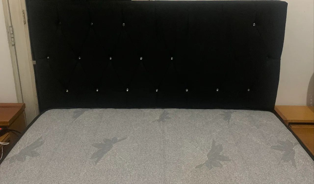Cama box baú com cabeceira com colchão