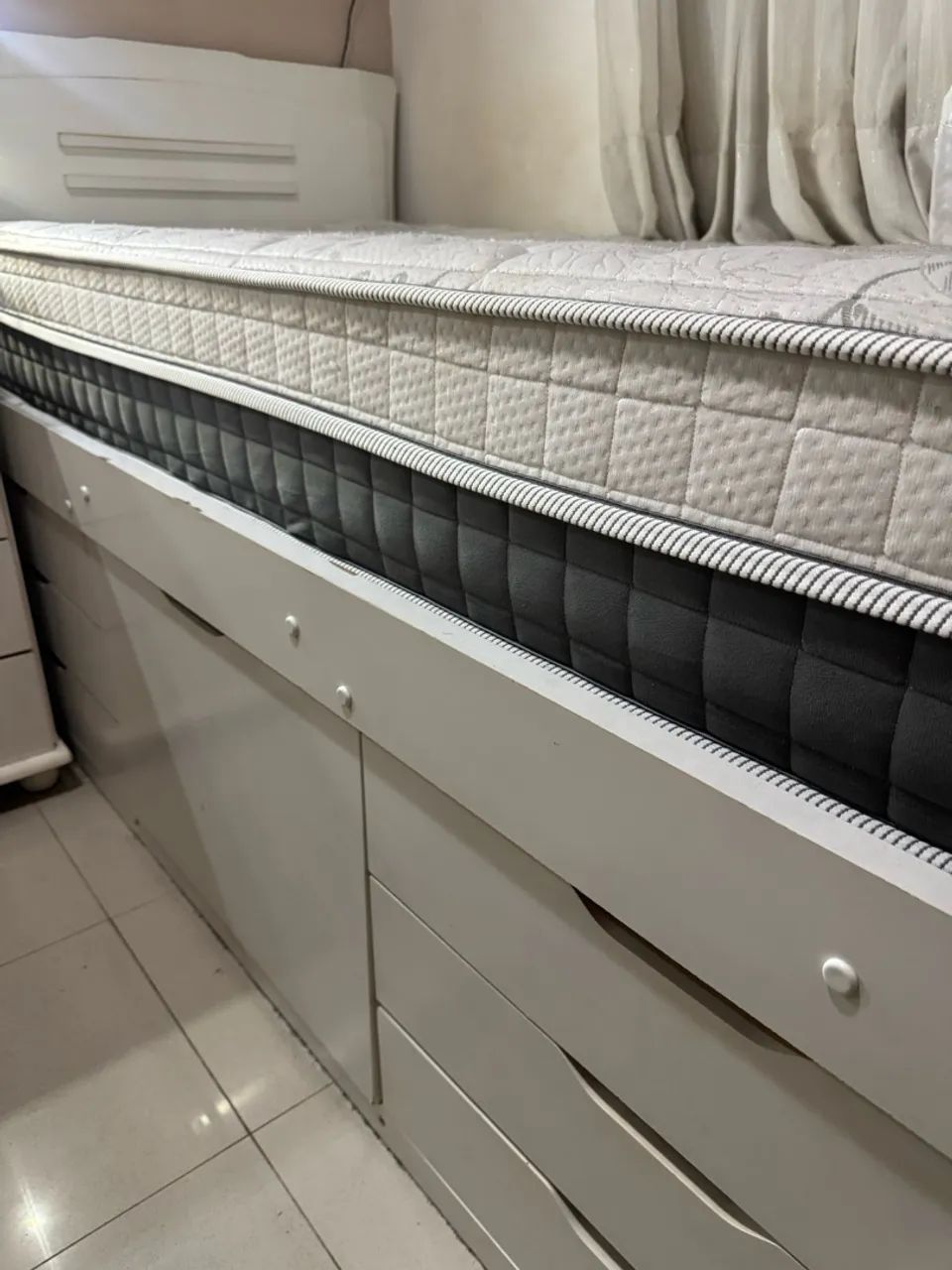 CAMA SOLTEIRO COM COLCHÃO  - Foto 3