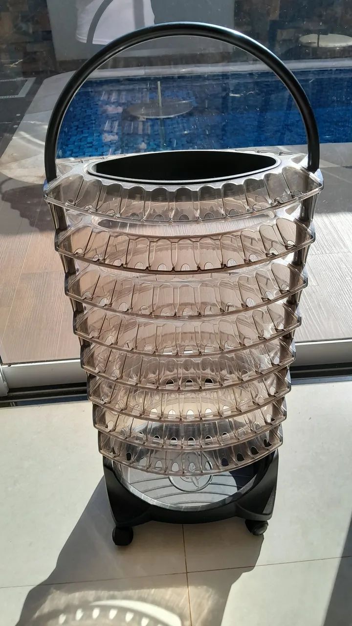 Carrinho auxiliar de esmalte para manicure