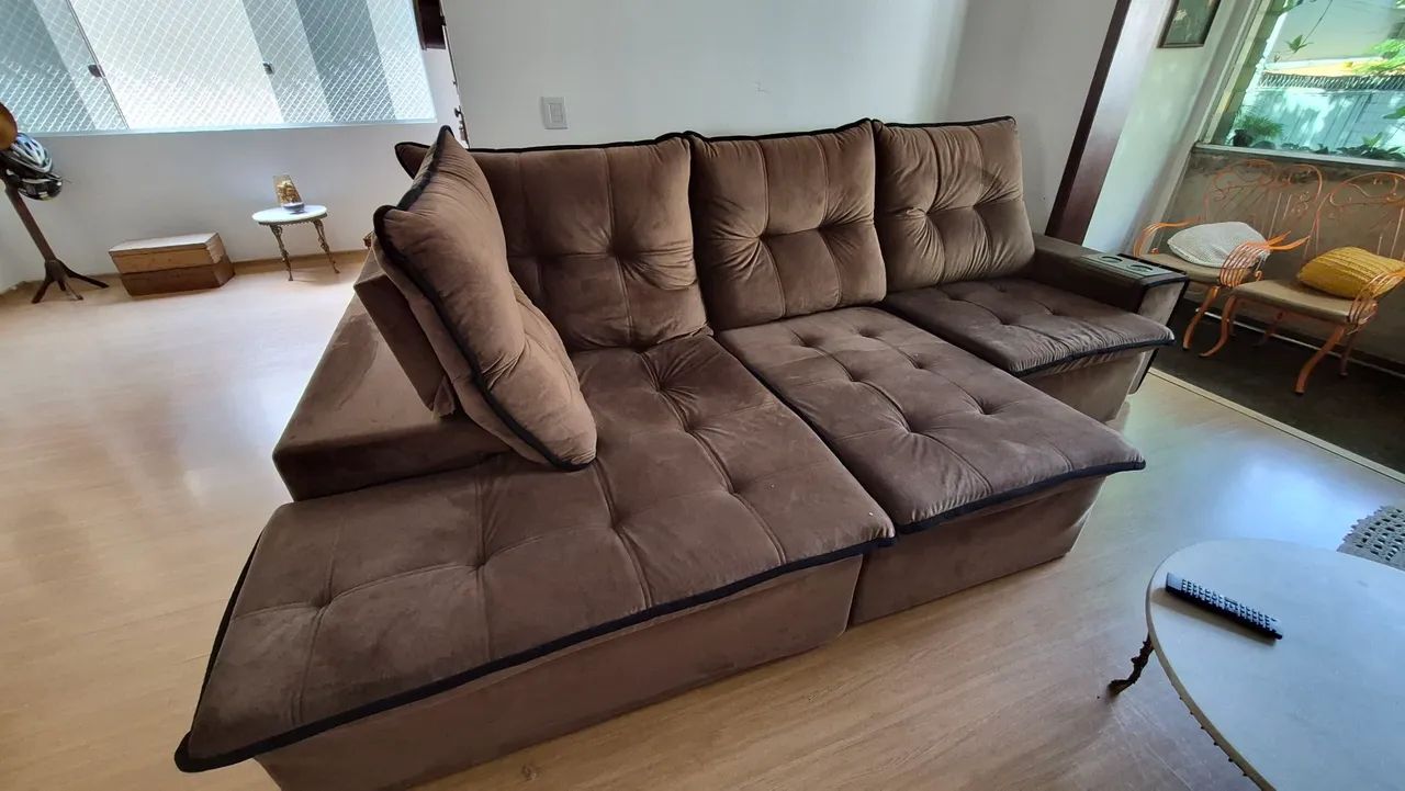 Sofá cama/divã seminovo 4 a 6 lugares - Foto 2