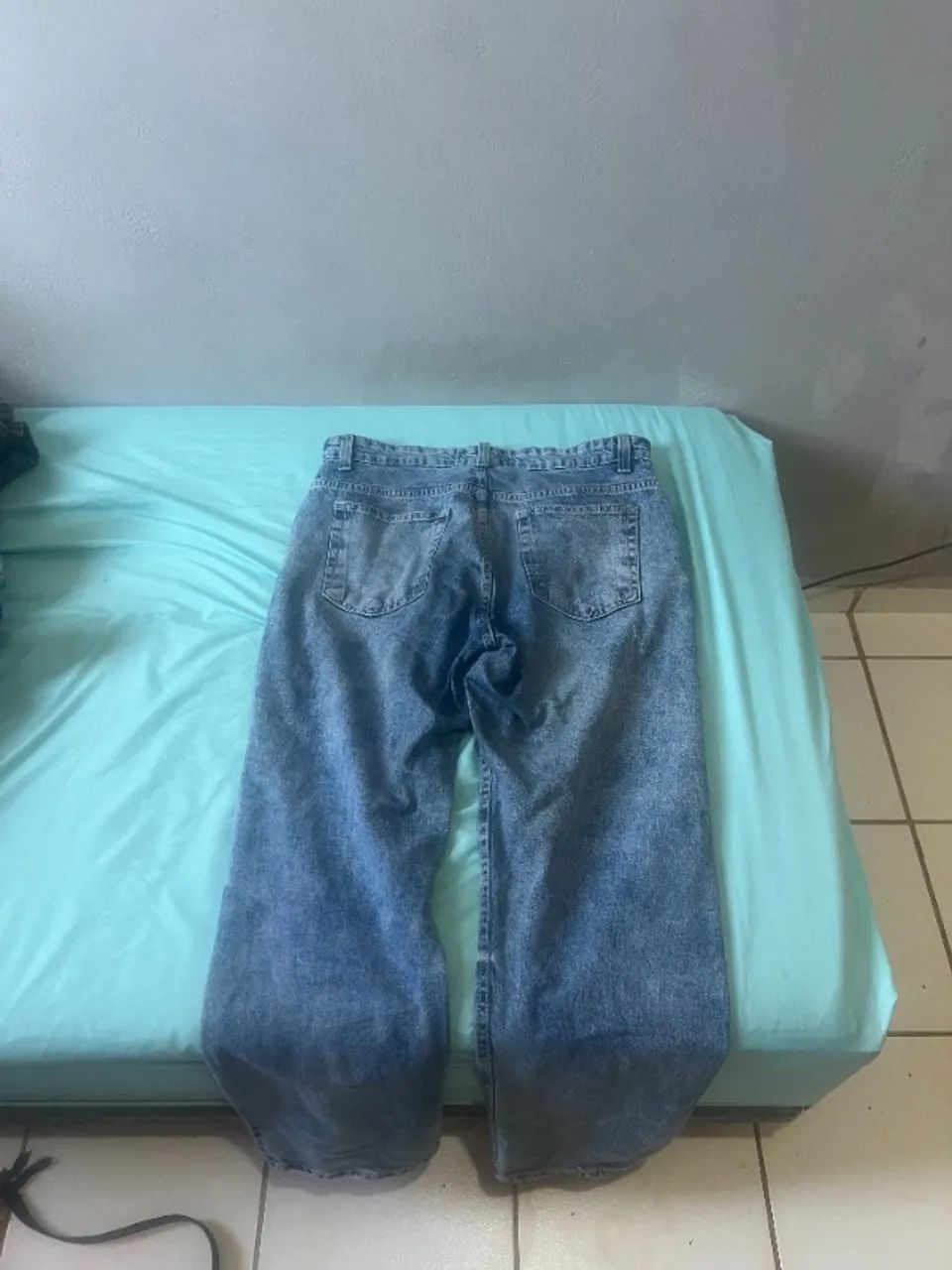 Calça Jeans Reta Vintage Azul - Foto 2