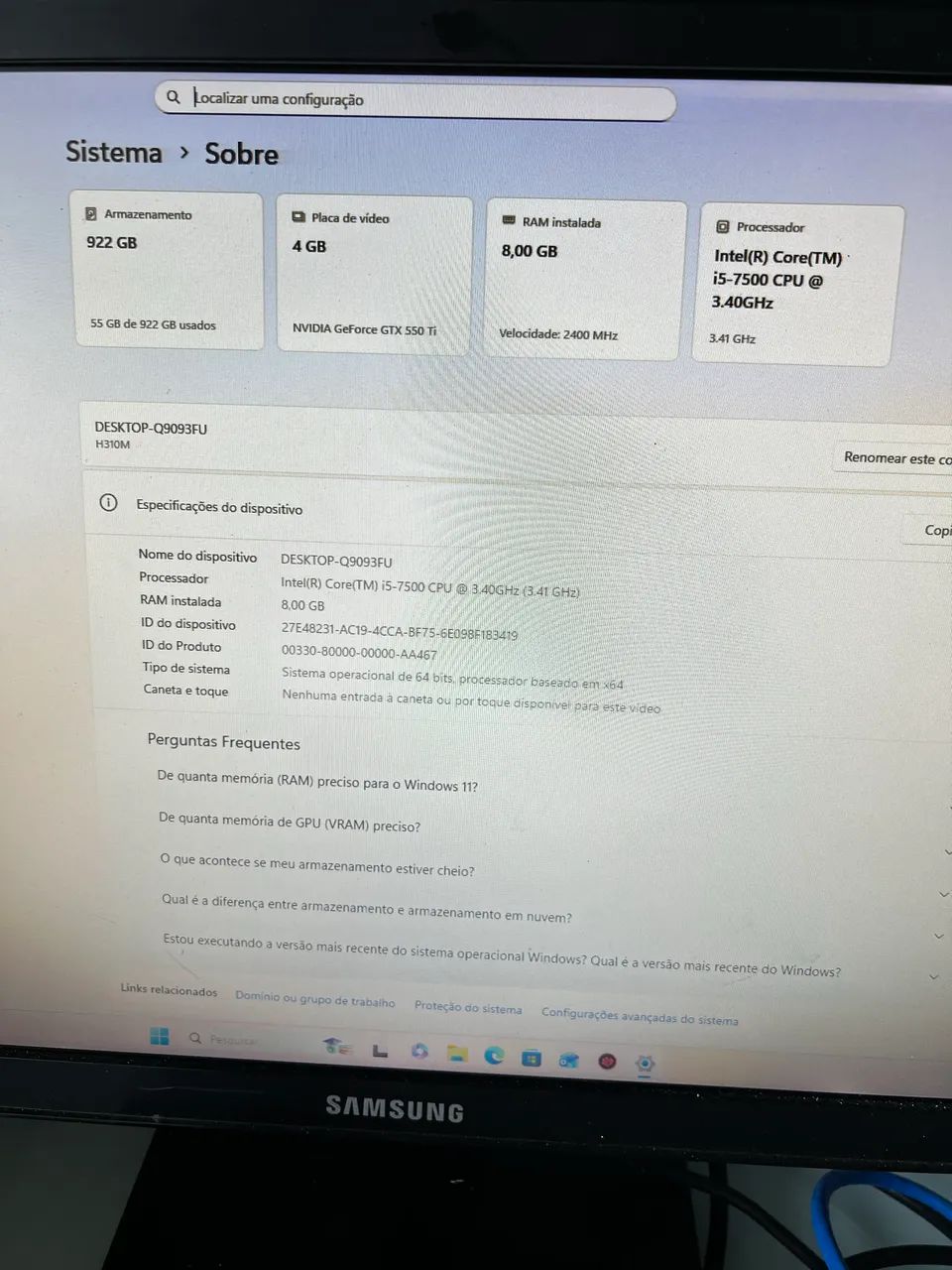 GABINETE GAMER HYACO I5 7500 - Foto 4