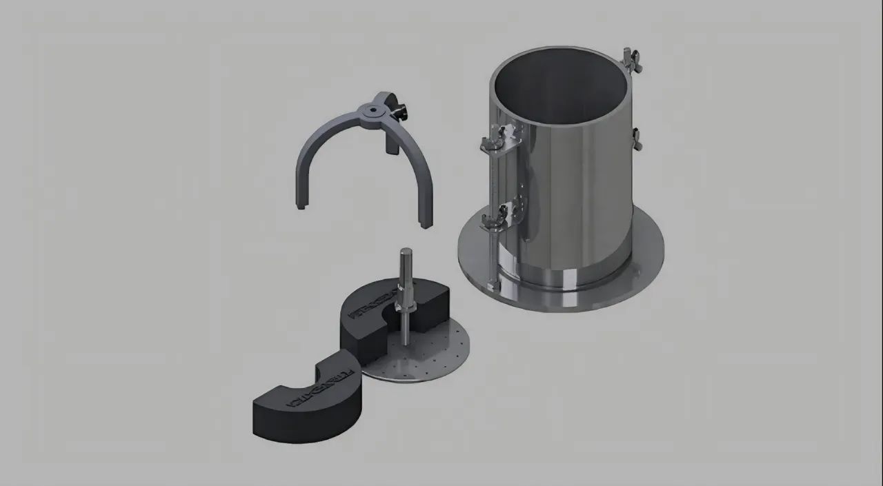 Molde Cilindrico CBR (Corpo, Colar e base perfurada)