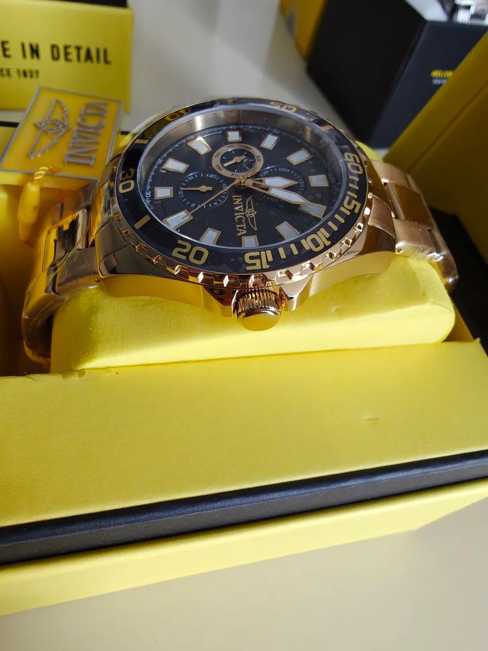 Invicta Relógio masculino de quartzo Pro Diver de aço inoxidável - 46 mm<br> - Foto 5