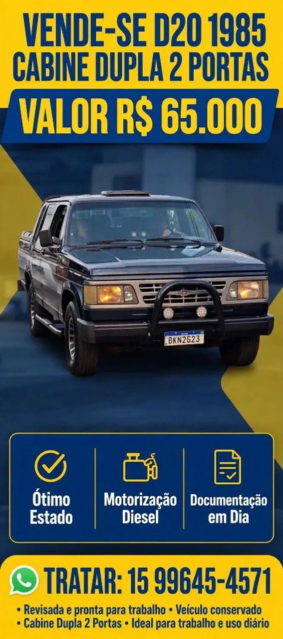 Chevrolet D-20 S 3.9/4.0 Turbo Diesel 1985