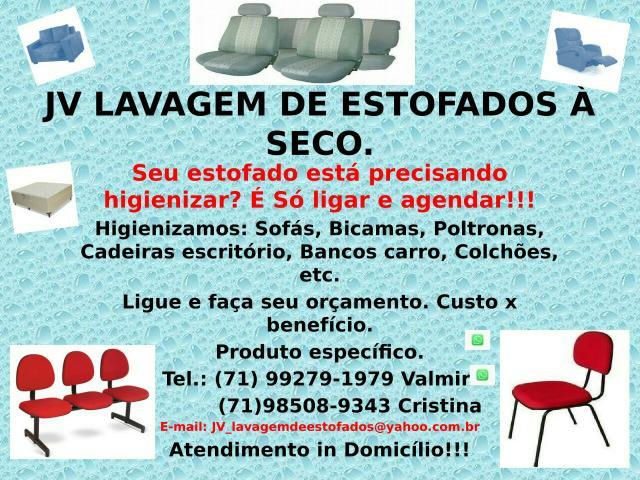 Lavagem & higienização de Estofados à seco