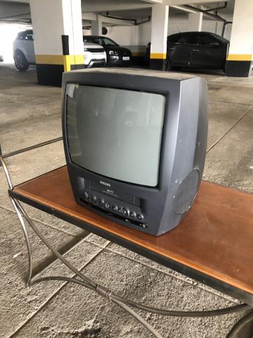 Televisão Philips com vídeo cassete recorder 4 cabeças