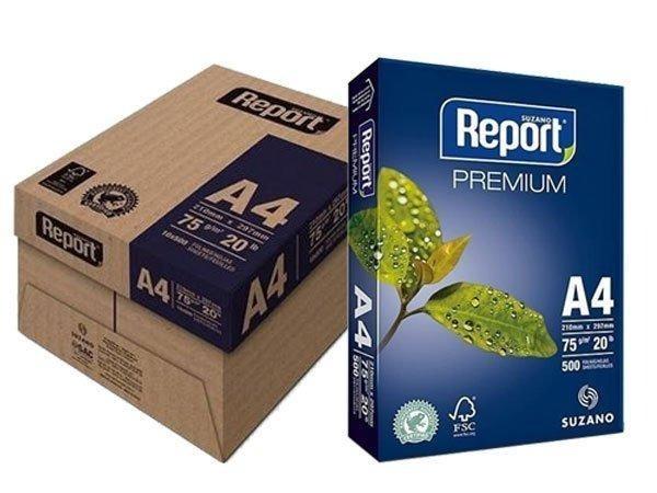 Papel A4 Caixa 10 resmas Report sulfite branco Jóquei