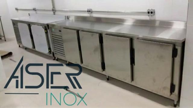 Balcão industrial medida 150 100% inox-Condimentadora 12x no cartão - Foto 2