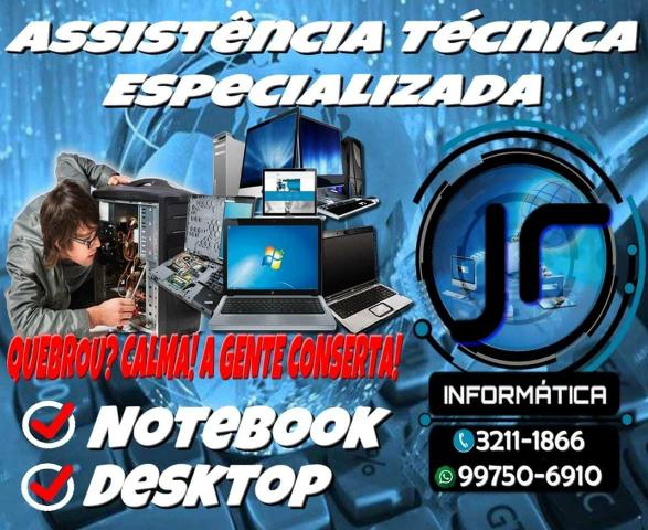 Manutenção e assistência técnica especializada de computadores e notebooks