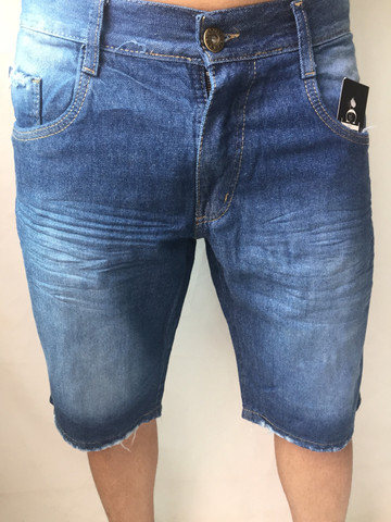 bermuda jeans masculina com elastano