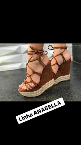 sandalias anabela para revenda no atacado