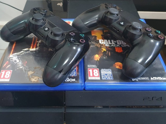 Ps4 - Sony Playstation 4 Fat 500GB - Preto - 2 Controles - Foto 2