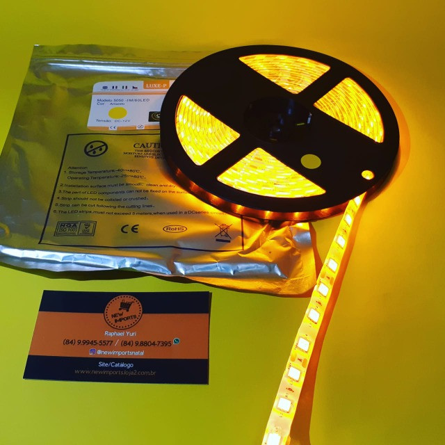Fita Led ( Ambar ) 12V - 5 Metros