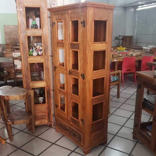 Cristaleira De Demolição Rústica Com 1 Gaveta