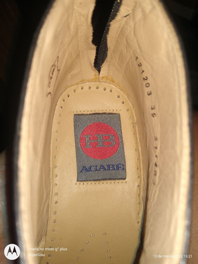 Bota de couro legítimo n°35 - Foto 5
