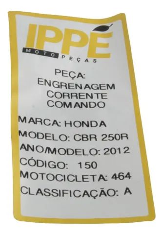 Engrenagem Corrente Comandohonda Cbr 250r (464) 2012 - Foto 5