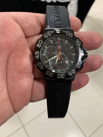 Rel gio Tag Heuer F rmula 1 44mm All Black Safira Mergulho 200m