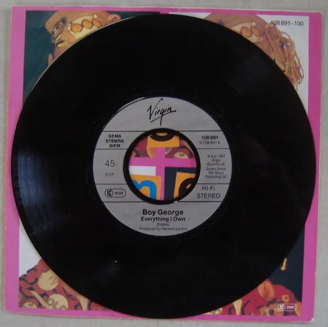 Boy George 1987 Everything I Own, Vinil Compacto 7 Importado - Foto 3
