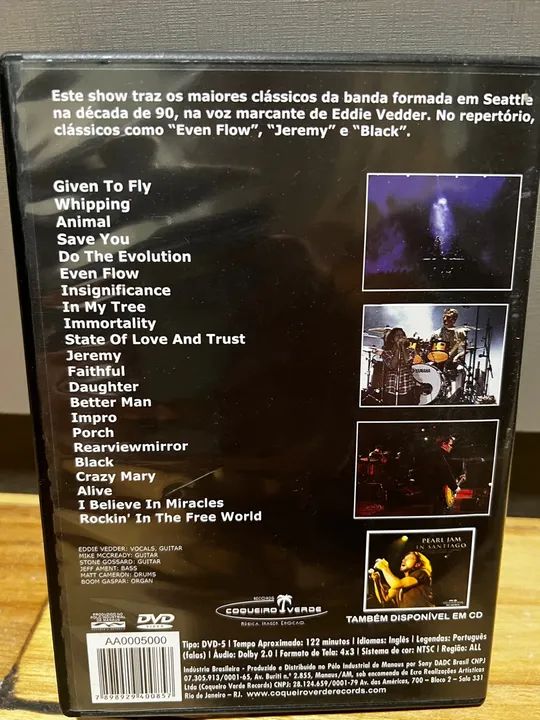Dvd Pearl Jam live in Santiago - Foto 4