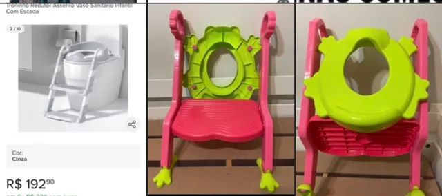 Escadinha p treinar uso do vaso e parada c as fraldas 