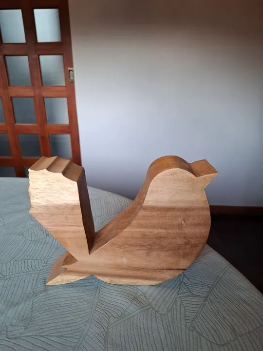 Adorno de pássaro decorativo em madeira maciça novo da loja Westwing  - Foto 4