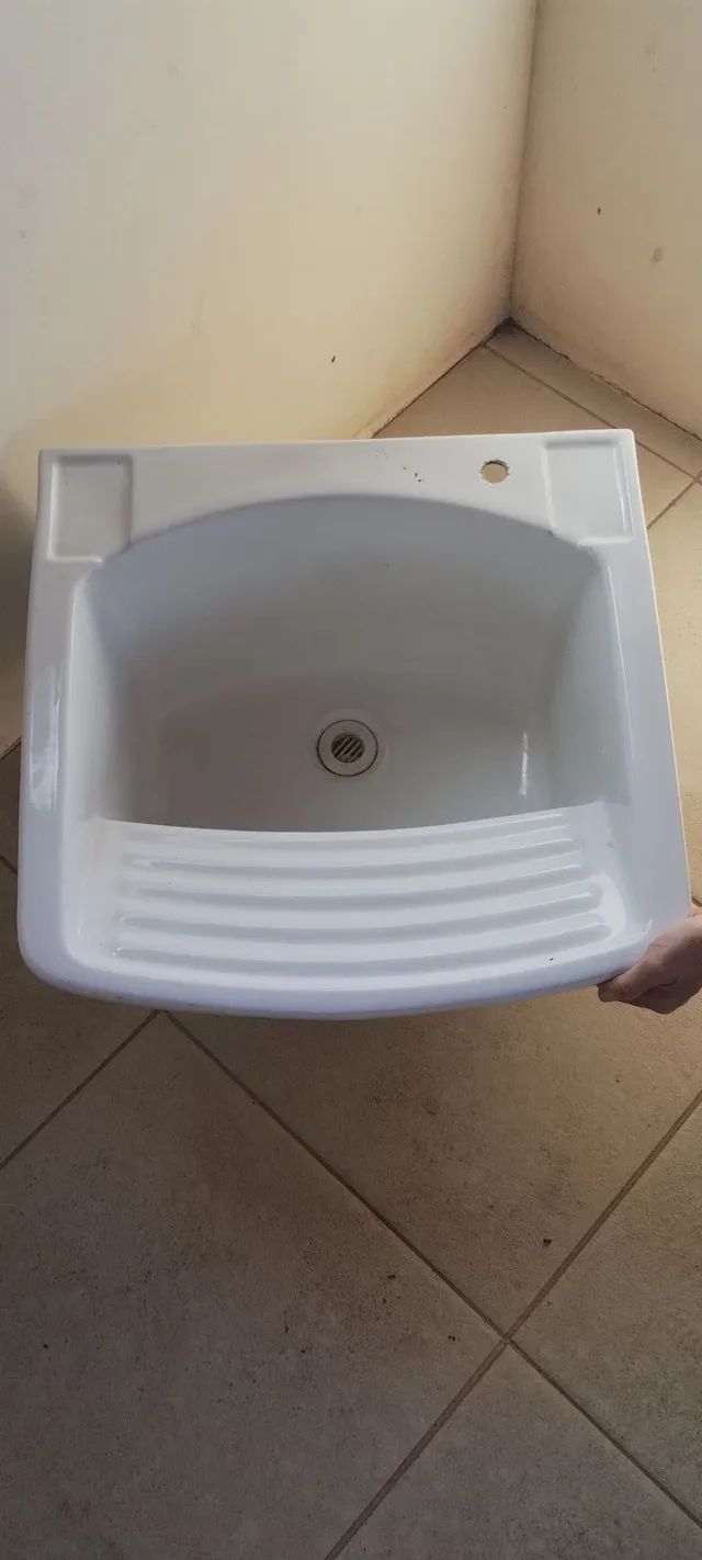 Tanquinho / Tanque de Lavar Roupas - Deca Branco Esmaltado