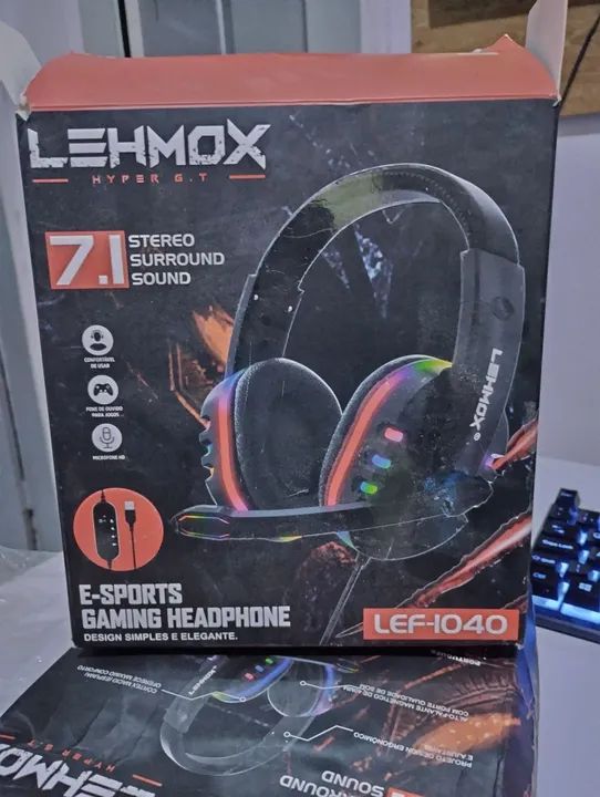 Headset Gamer Lehmox Lef-1040 7.1 Surround - Novo - Foto 3