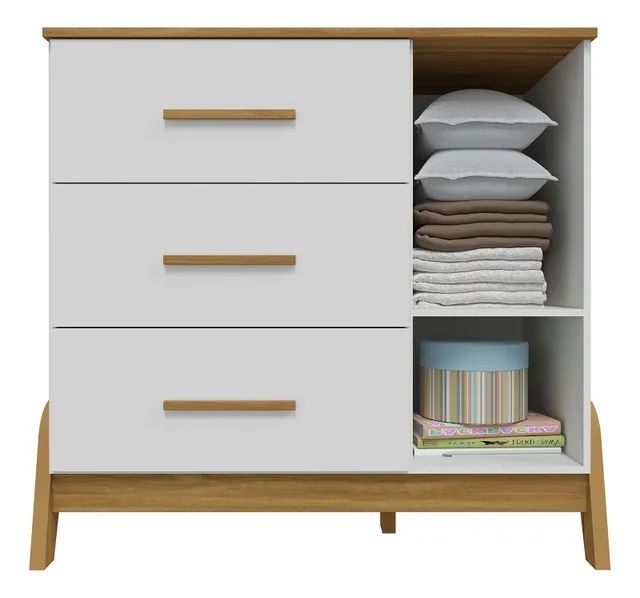 Cômoda Guti Retrô Branco 100%MDF tt3 - Foto 2