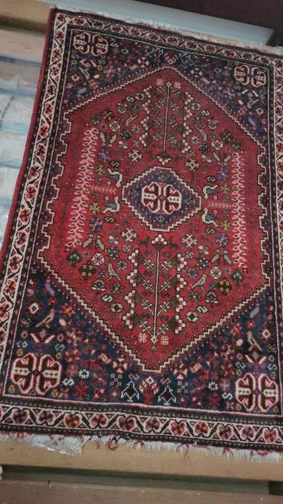 Tapete Persa Antigo - Shiraz de lã  a mão de origem Iraniana - Medidas 1,63 X 1,13= 1,84 m - Foto 2