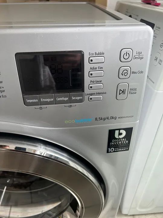 Lava e seca Samsung prata inverter  8,5 kg - Foto 4