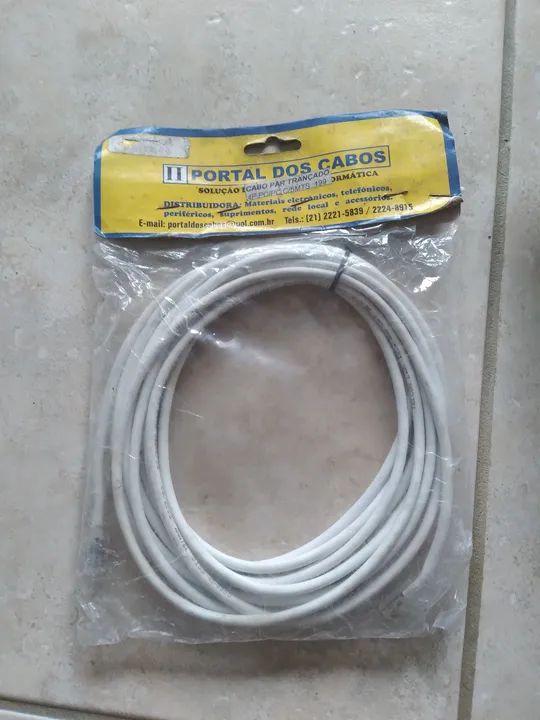 Cabo de Telefone Par Trançado - 5 Metros - Foto 4
