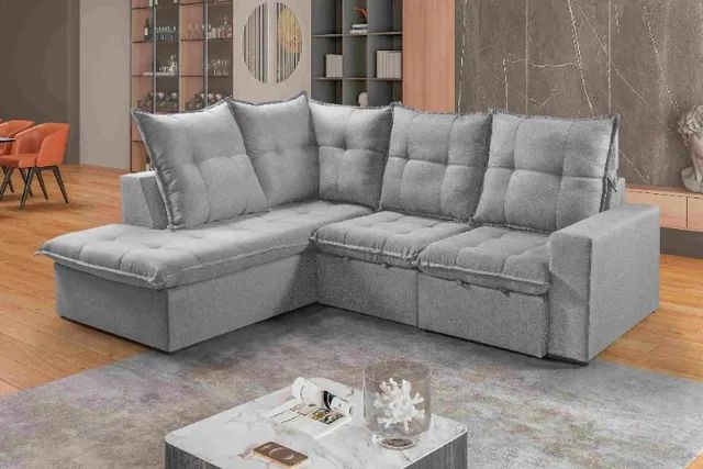 sala sofa retratil de canto 