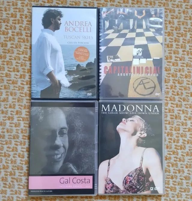 Lote com 04 shows em DVD (usado em estado de novo)
