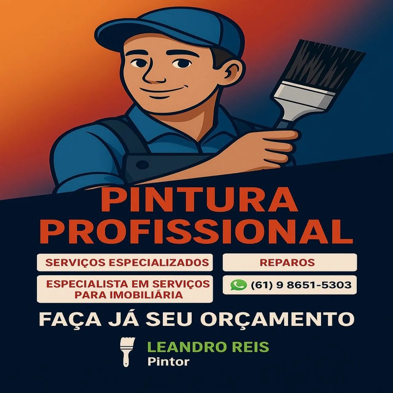 Pintor Profissional com Mais de 15 anos de Experiência 