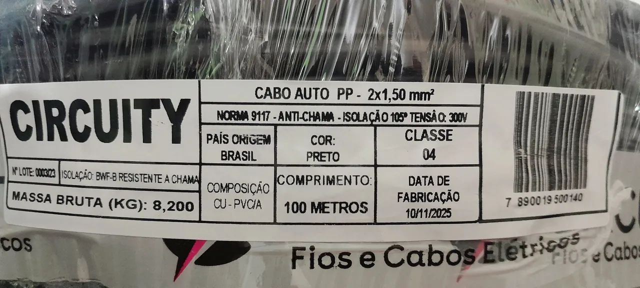 Cabo PP 2x1,50mm 100 metros - Novo (Circuity) - Foto 3