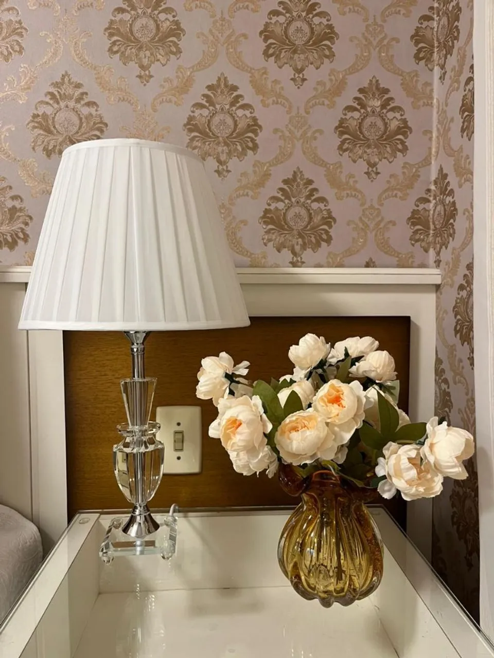 Abajur de cristal elegante