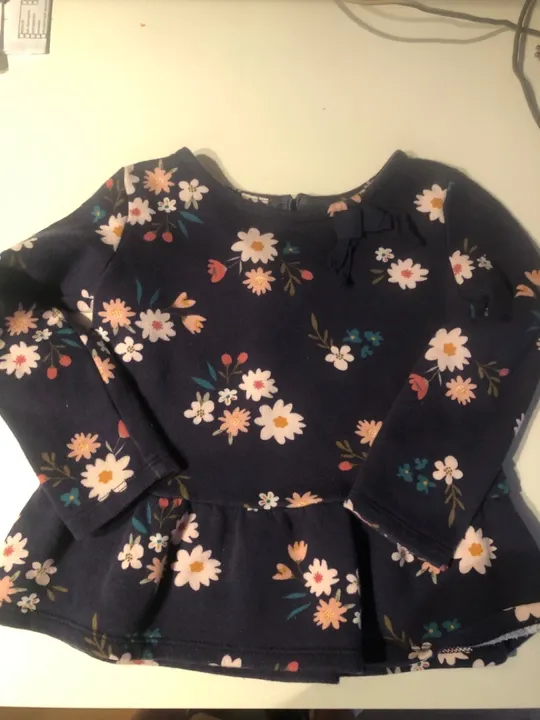 Blusa feminina manga longa bebê Carters