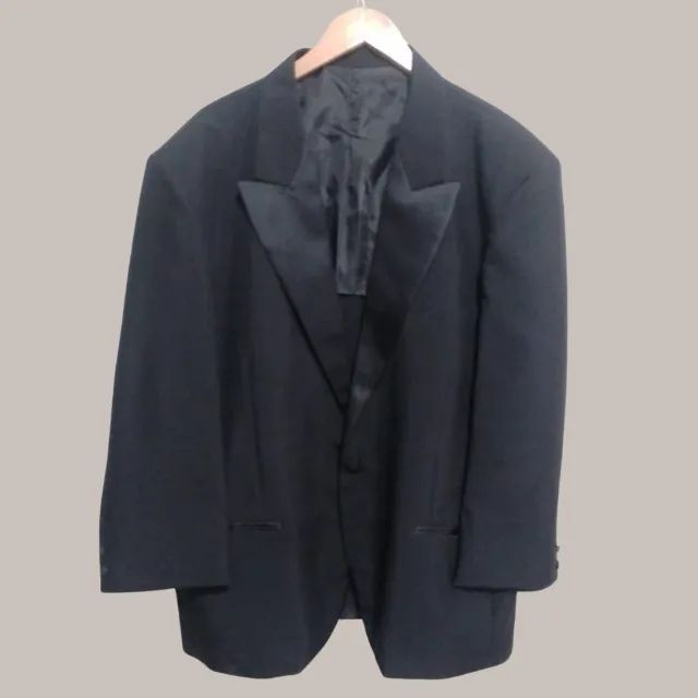 BLAZER MASCULINO DE SMOKING- LAPELA CETIM- PLUS SIZE