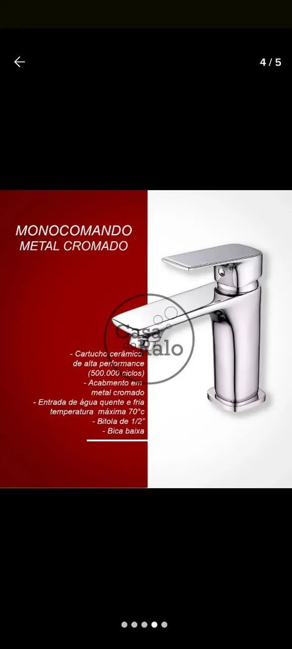 Torneira de Banheiro misturadora monocomando Cromada yesop - Foto 3