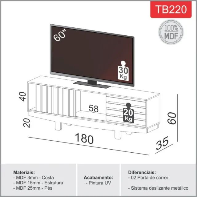 Pronta entrega! Código 0015 180cm até 60" - Receba em até 48h.  - Foto 2