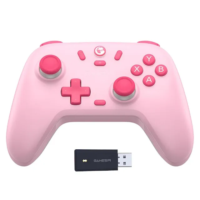 [NOVO]GameSir Nova Lite Rosa - Design Elegante com Hall Effect e Tecnologia Sem Fio e Capa