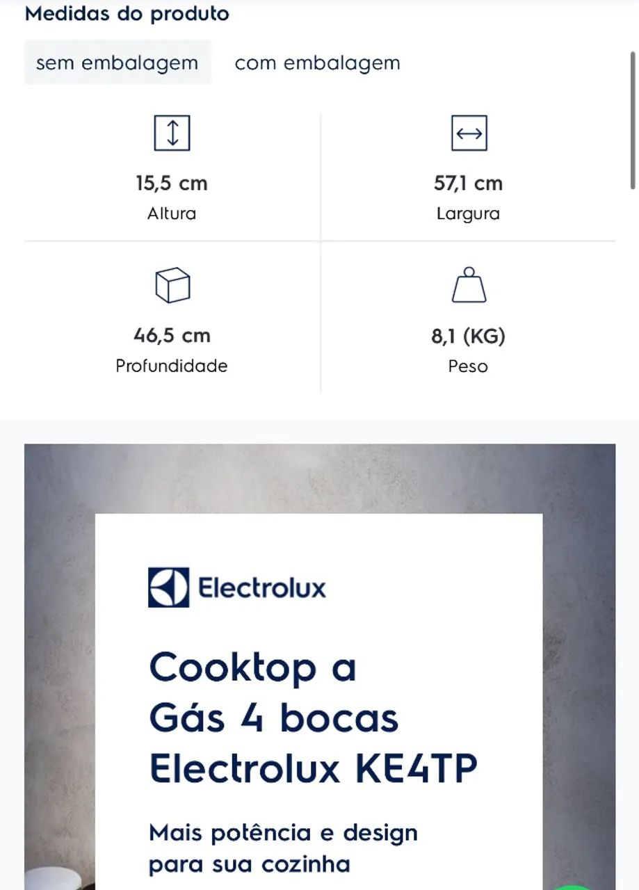 Cooktop a gás Eletrolux KE4TP - Foto 3