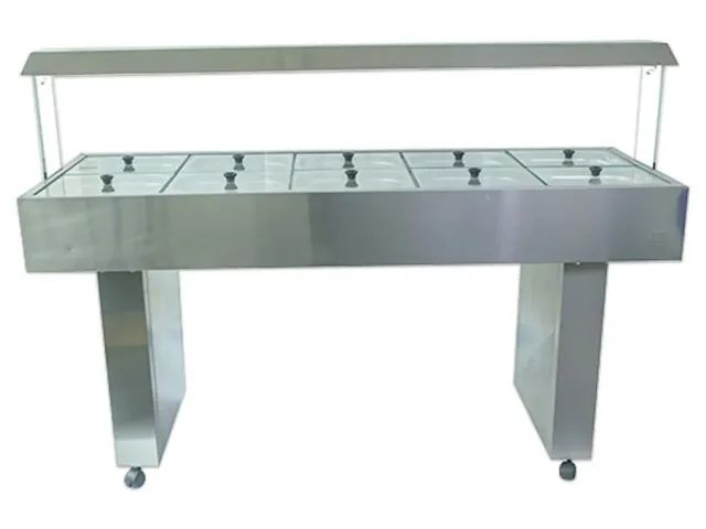 Carrinho Buffet Self Service Térmico 10 Cubas Com Gabinete Bbmm10 - Edanca - 127V - Foto 4