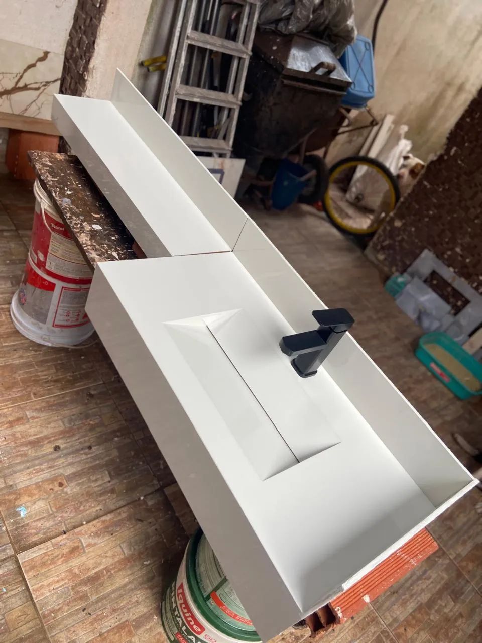 Pia de banheiro em porcelanato - Foto 3