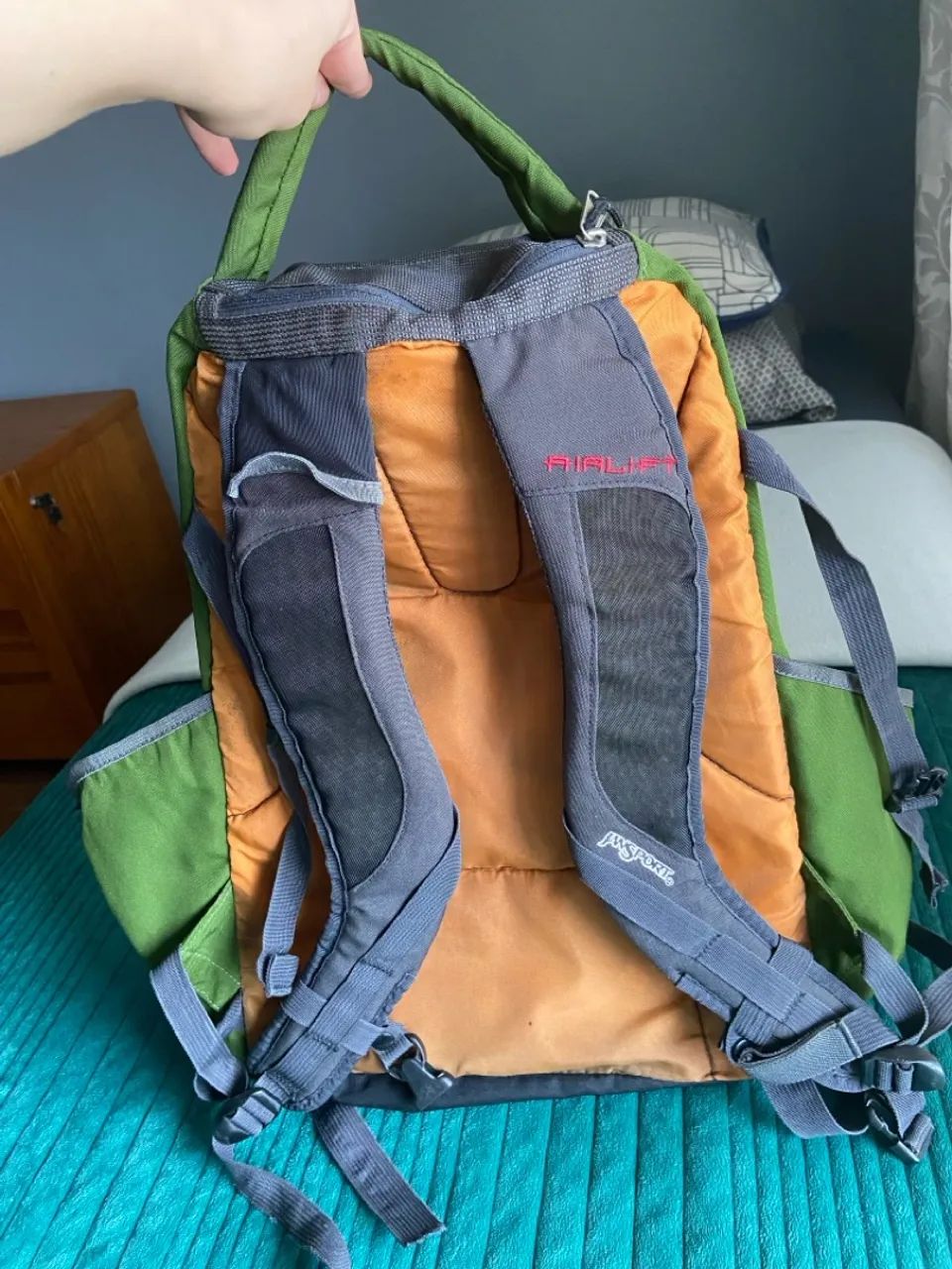 Mochila Jansport Verde/Cinza  - Foto 2