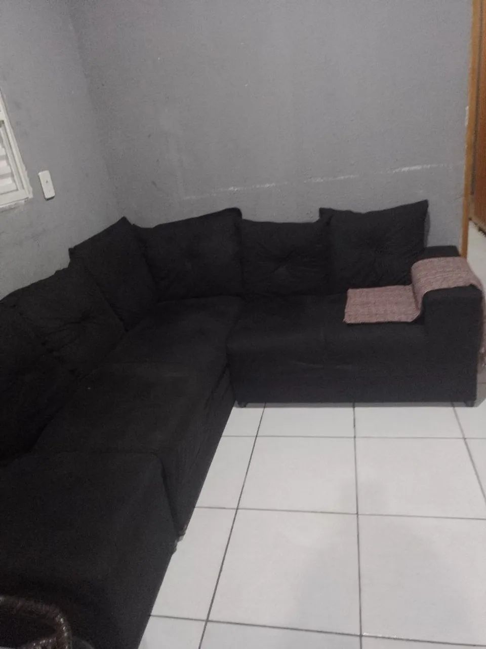 Sofá de canto preto64842073110273121