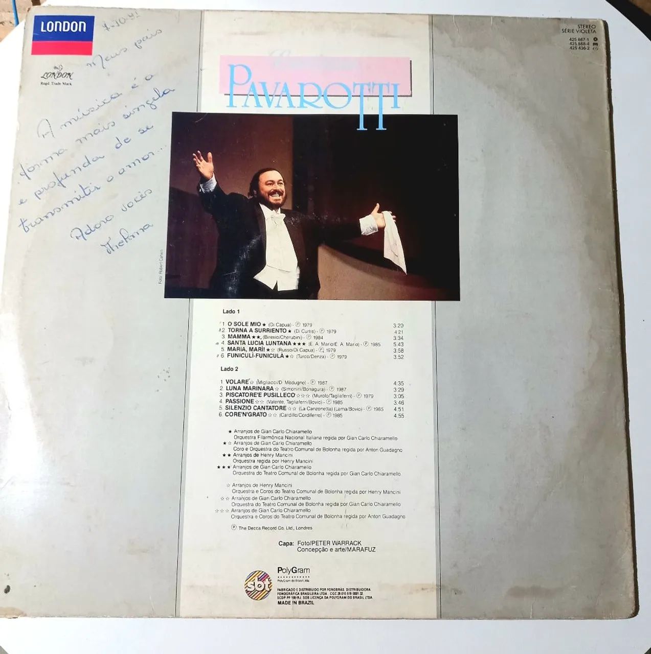 Lp Luciano Pavarotti as mais belas canções napolitanas  - Foto 3
